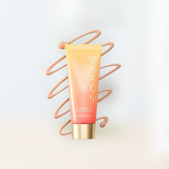 Byroe New Peach Kombucha Tea purifying clay mask full size 80 g - Picture 1 of 9